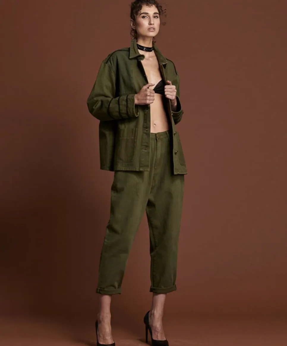 Denim Jeans|ONE TEASPOON Olive Military Smiths High Waist Trouser Jeans