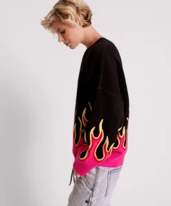 Knitwear|ONE TEASPOON On Fire Intarsia Sweater