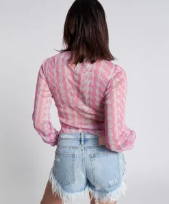 Tops|ONE TEASPOON On Repeat Lurex Party Longsleeve Top