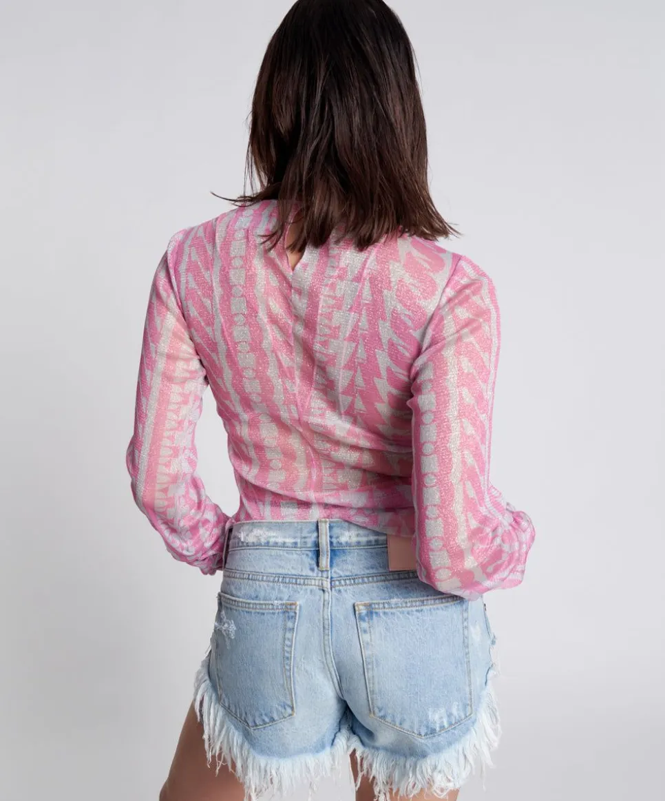 Tops|ONE TEASPOON On Repeat Lurex Party Longsleeve Top