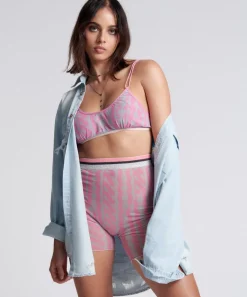 Bottoms|ONE TEASPOON On Repeat Mesh Bike Shorts