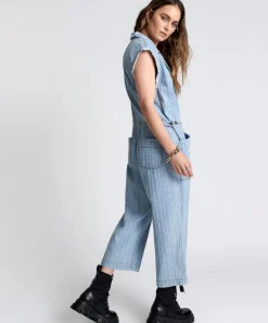 Denim Jumpsuits|ONE TEASPOON On Repeat Safari Camp Overalls