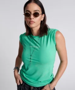 Graphic Tees|ONE TEASPOON Fitted Logo Tee