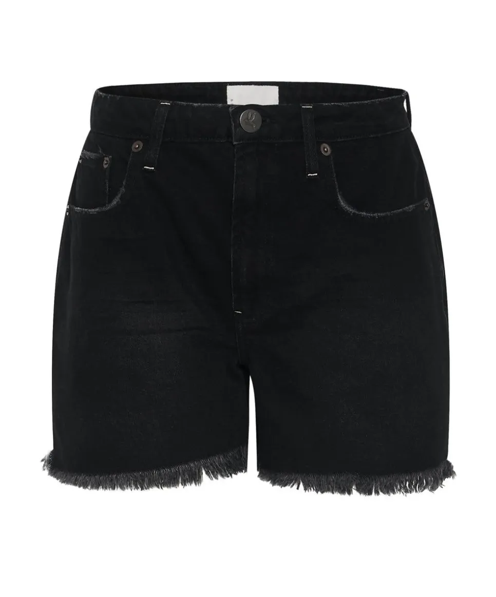 Denim Shorts|ONE TEASPOON Onyx Black Legends High Waist Mom Fit Denim Shorts