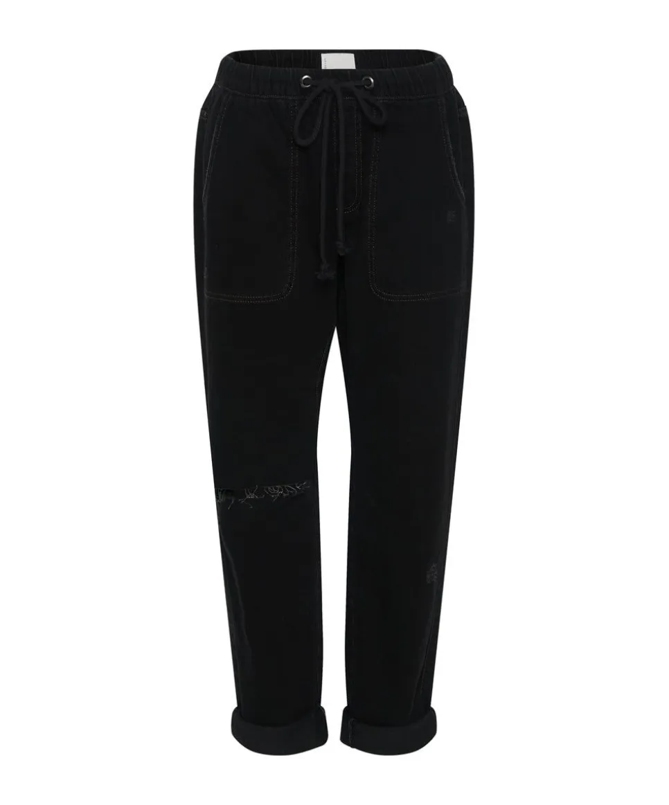 Denim Jeans|ONE TEASPOON Onyx Black Shabbies Drawstring Jeans