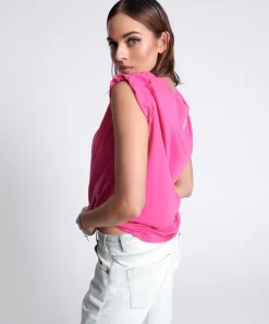 Organic Tees|ONE TEASPOON Organic Fluro Pink Oneteaspoon Logo Unisex Tee