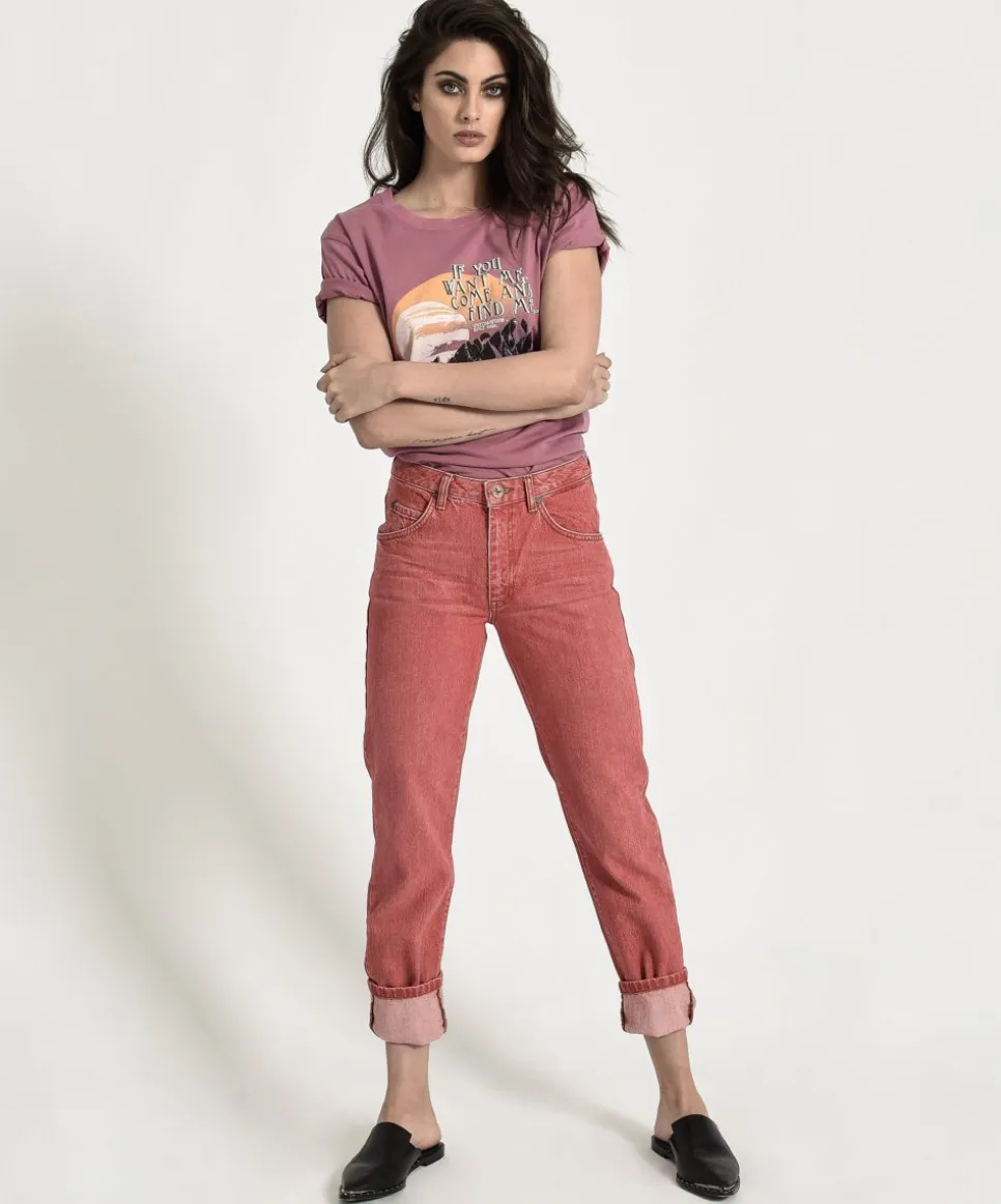 Denim Jeans|ONE TEASPOON Organic Red Awesome Baggies High Waist Straight Leg Jeans