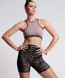 Bottoms|ONE TEASPOON Ots Dark Animal Cycle Shorts