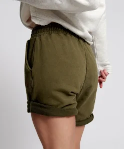 Bottoms|ONE TEASPOON Ots Khaki High Waist Kick Shorts