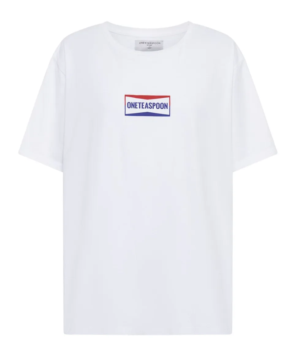 Graphic Tees|ONE TEASPOON Oversized Retro Logo Crew Tee