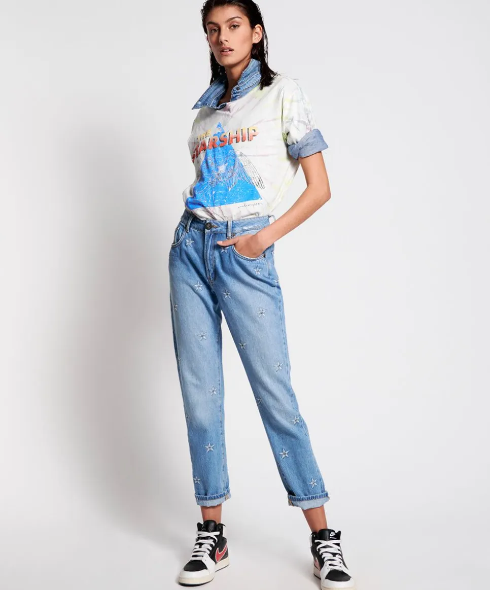 Denim Jeans|ONE TEASPOON Pacific Star Awesome Baggies High Waist Straight Leg Jeans