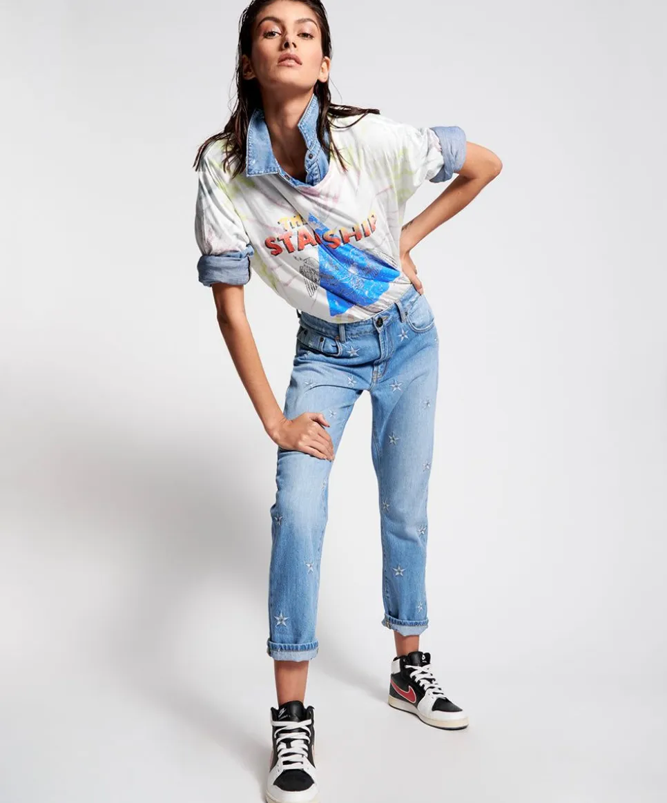 Denim Jeans|ONE TEASPOON Pacific Star Awesome Baggies High Waist Straight Leg Jeans