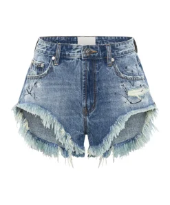Denim Shorts|ONE TEASPOON Pacifica Artiste Rollers Low Waist Denim Shorts
