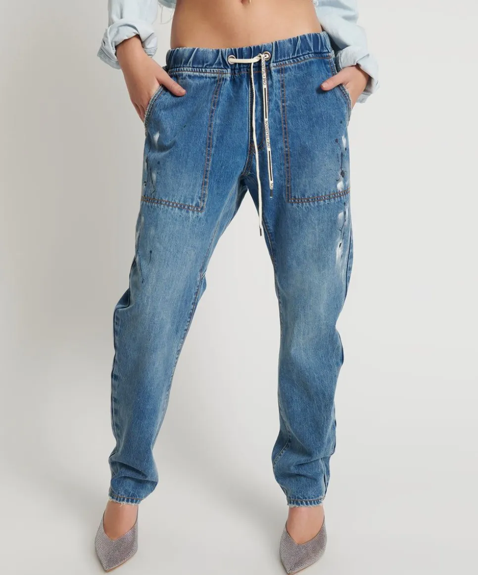 Denim Jeans|ONE TEASPOON Pacifica Artiste Shabbies Drawstring Boyfriend Jeans