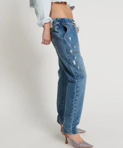Denim Jeans|ONE TEASPOON Pacifica Artiste Shabbies Drawstring Boyfriend Jeans