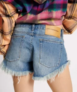 Denim Shorts|ONE TEASPOON Pacifica Dukes Low Waist Denim Shorts