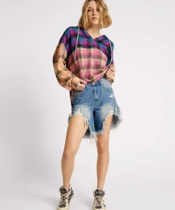 Denim Shorts|ONE TEASPOON Pacifica Frankies High Waist Denim Shorts