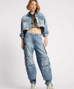 Denim Jeans|ONE TEASPOON Pacifica High Waist Epic Cargo Jeans