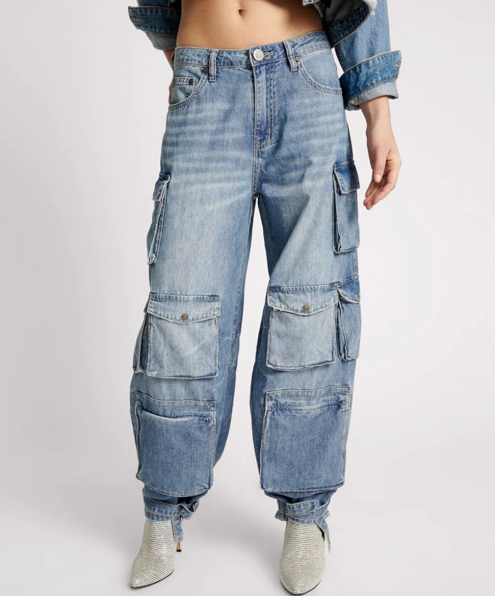 Denim Jeans|ONE TEASPOON Pacifica High Waist Epic Cargo Jeans