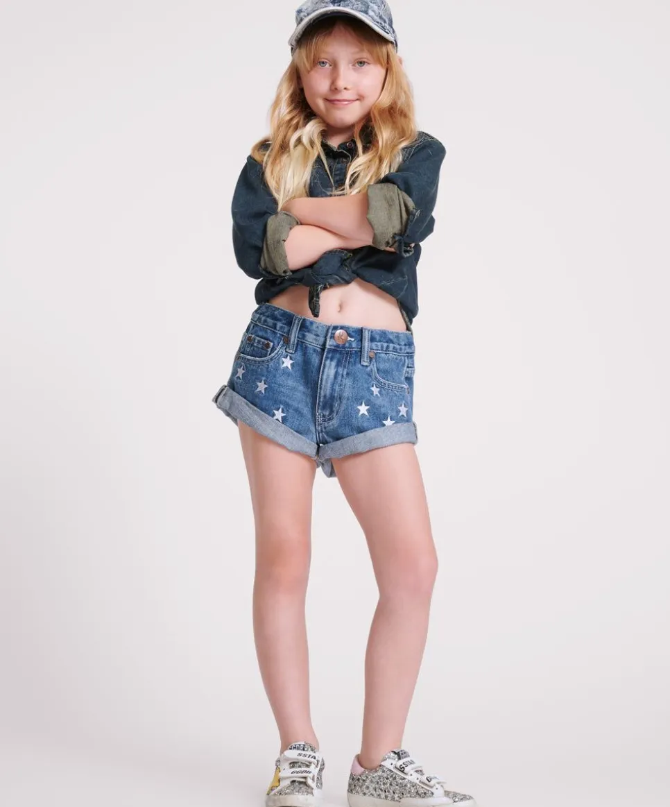 Clothing|ONE TEASPOON Pacifica Kids Denim Bandit Shorts