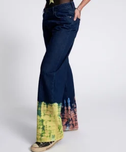 Denim Jeans|ONE TEASPOON Paint Dipped Jackson Mid Waist Wide Leg Jeans