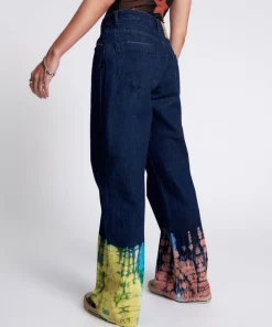 Denim Jeans|ONE TEASPOON Paint Dipped Jackson Mid Waist Wide Leg Jeans