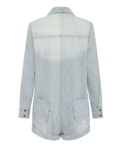 Denim Jumpsuits|ONE TEASPOON Painters Stripe Prophecy Jumpsuit