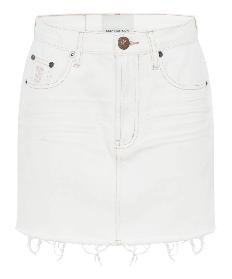 Denim Skirts|ONE TEASPOON Pearl 2020 Mini High Waist Denim Skirt