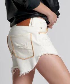 Denim Shorts|ONE TEASPOON Pearl Outlaws Mid Length Denim Shorts