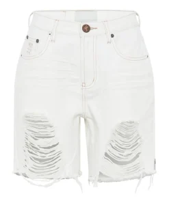 Denim Shorts|ONE TEASPOON Pearl Stevies High Waist Long Length Boyfriend Shorts