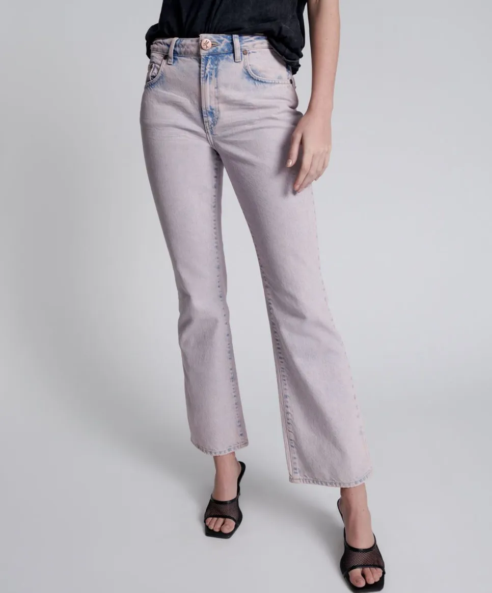 Denim Jeans|ONE TEASPOON Pink Haze Charlie Flares
