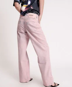 Denim Jeans|ONE TEASPOON Pink Haze Jackson Mid Waist Wide Leg Jeans