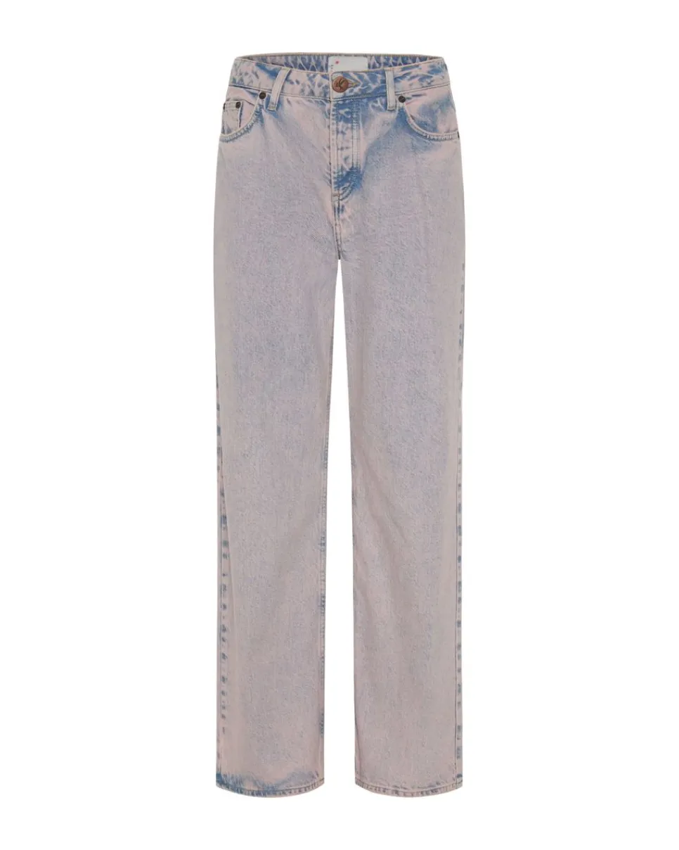 Denim Jeans|ONE TEASPOON Pink Haze Jackson Mid Waist Wide Leg Jeans