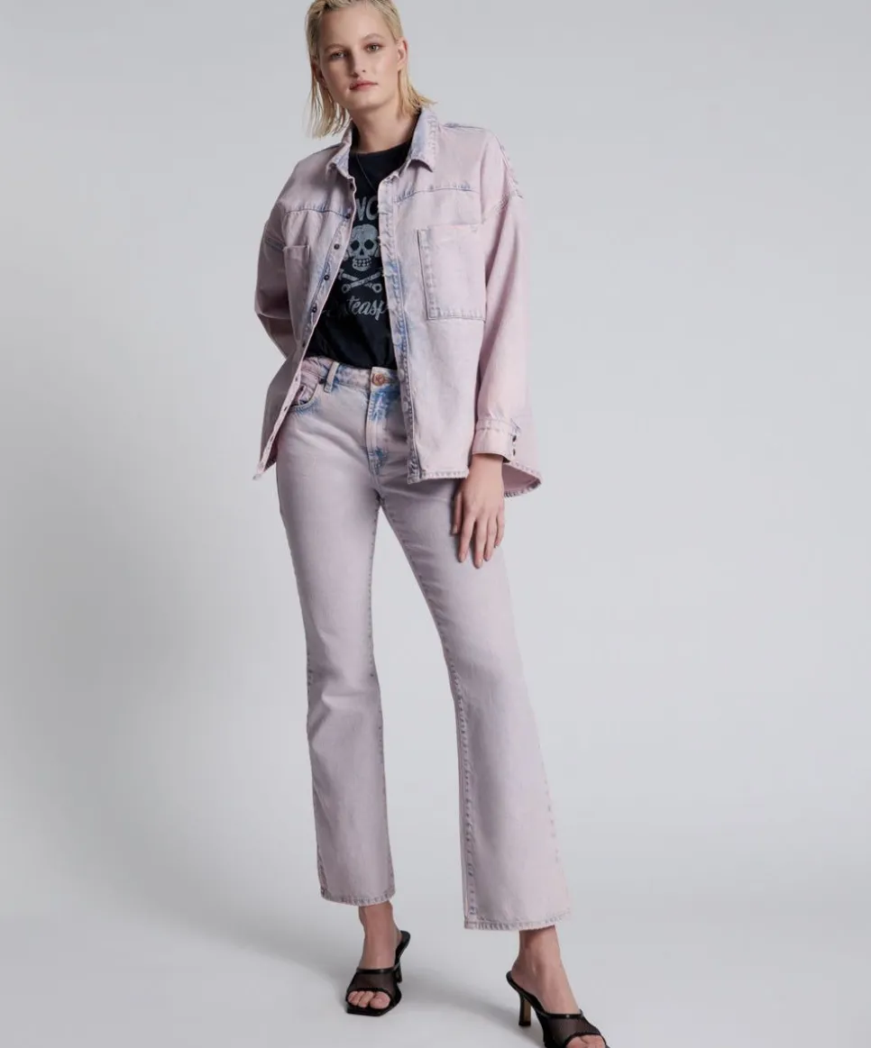 Shirts|ONE TEASPOON Pink Haze Long Sleeve Daria Shacket