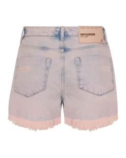 Denim Shorts|ONE TEASPOON Pink Haze Outlaws Mid Length Denim Shorts