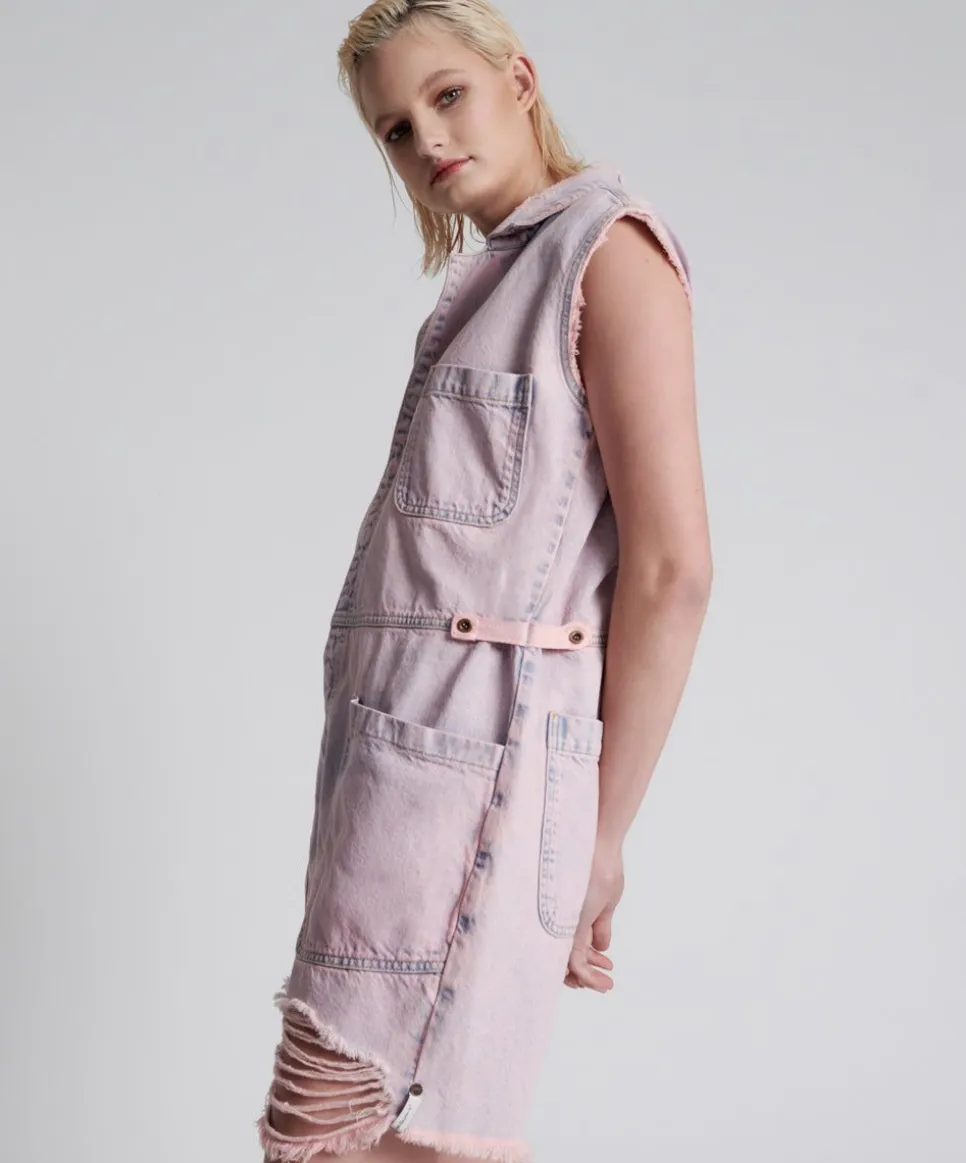 Denim Jumpsuits|ONE TEASPOON Pink Haze Palisades Overall