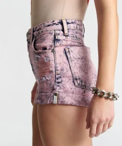 Denim Shorts|ONE TEASPOON Pink Pistol Bandits High Waist Denim Shorts