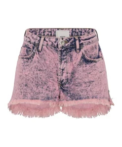 Denim Shorts|ONE TEASPOON Pink Pistol Le Wolves Mid Length Denim Shorts