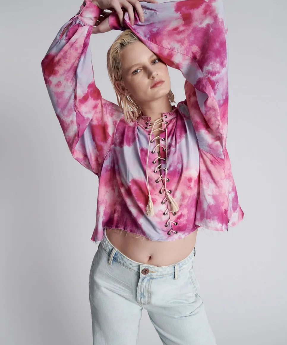 Tops|ONE TEASPOON Pink Tornado Recycled Rhiannon Top