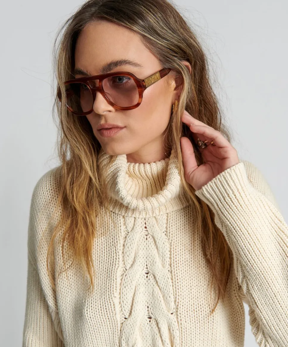 Knitwear|ONE TEASPOON Poison Cable Knit Sweater
