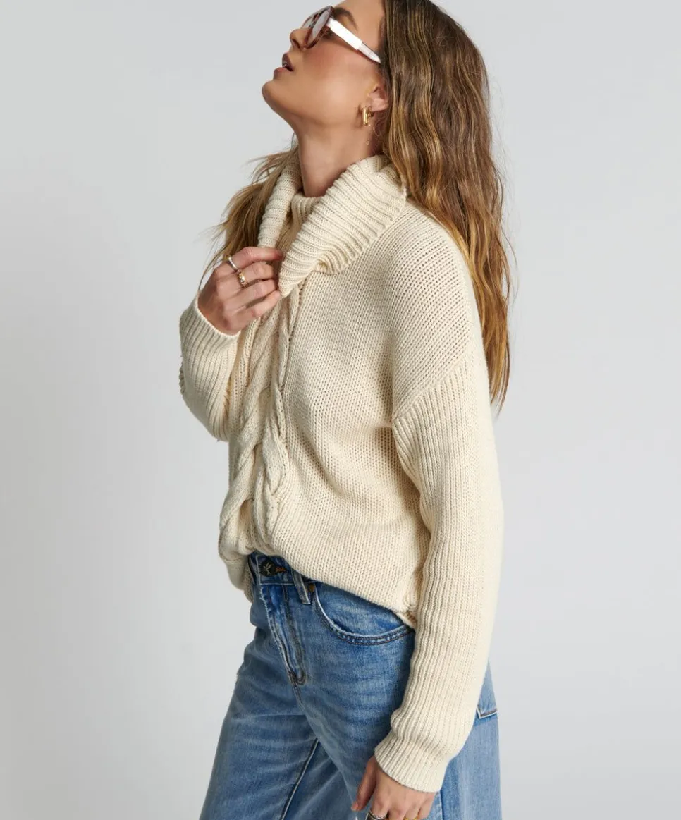 Knitwear|ONE TEASPOON Poison Cable Knit Sweater