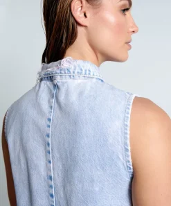 Denim Jumpsuits|ONE TEASPOON Purple Haze Mini Braxton Jumpsuit