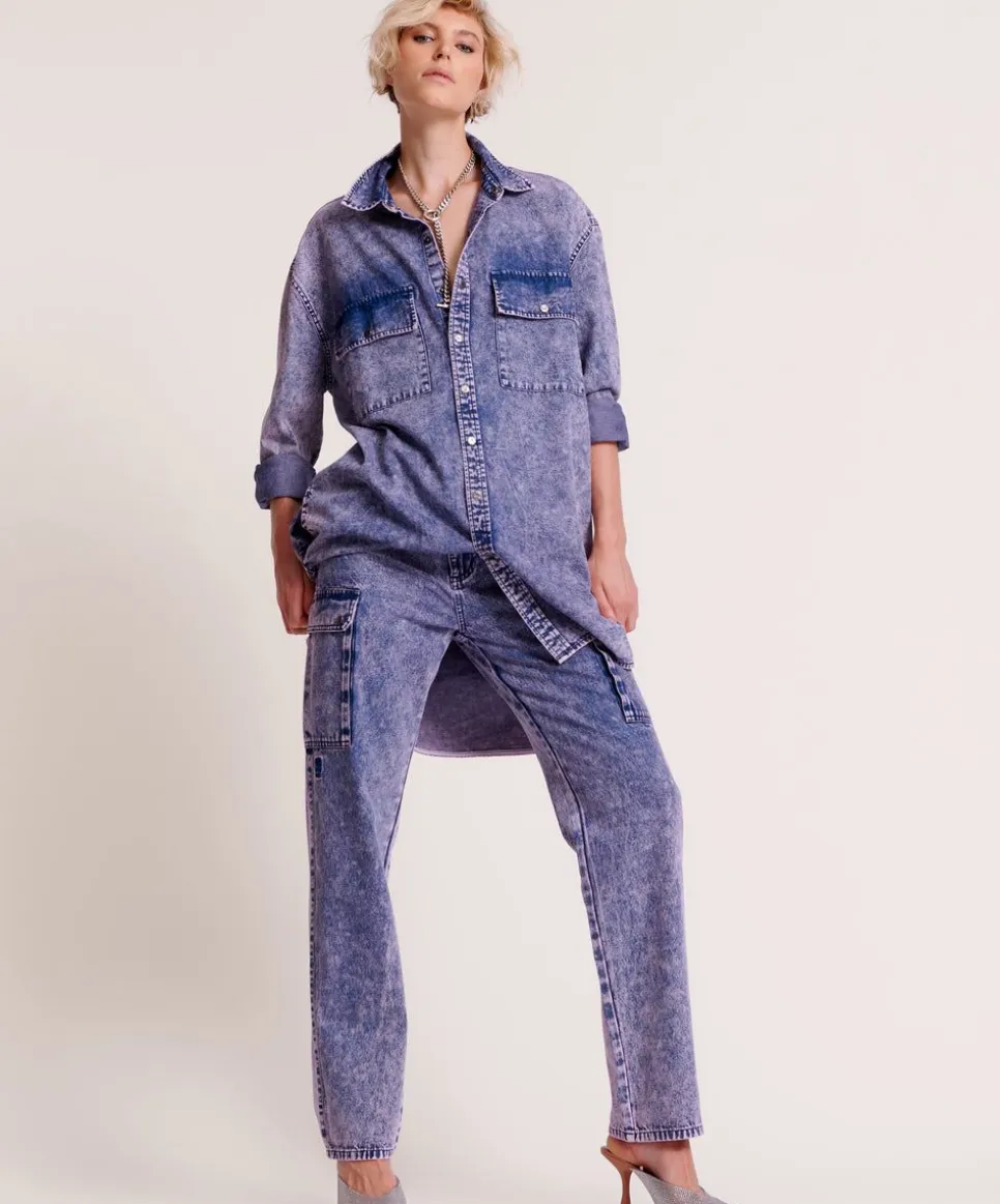 Denim Jeans|ONE TEASPOON Purple Rain Cargo Motion Denim Jeans