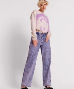 Denim Jeans|ONE TEASPOON Purple Rain Jackson Mid Waist Wide Leg Jeans