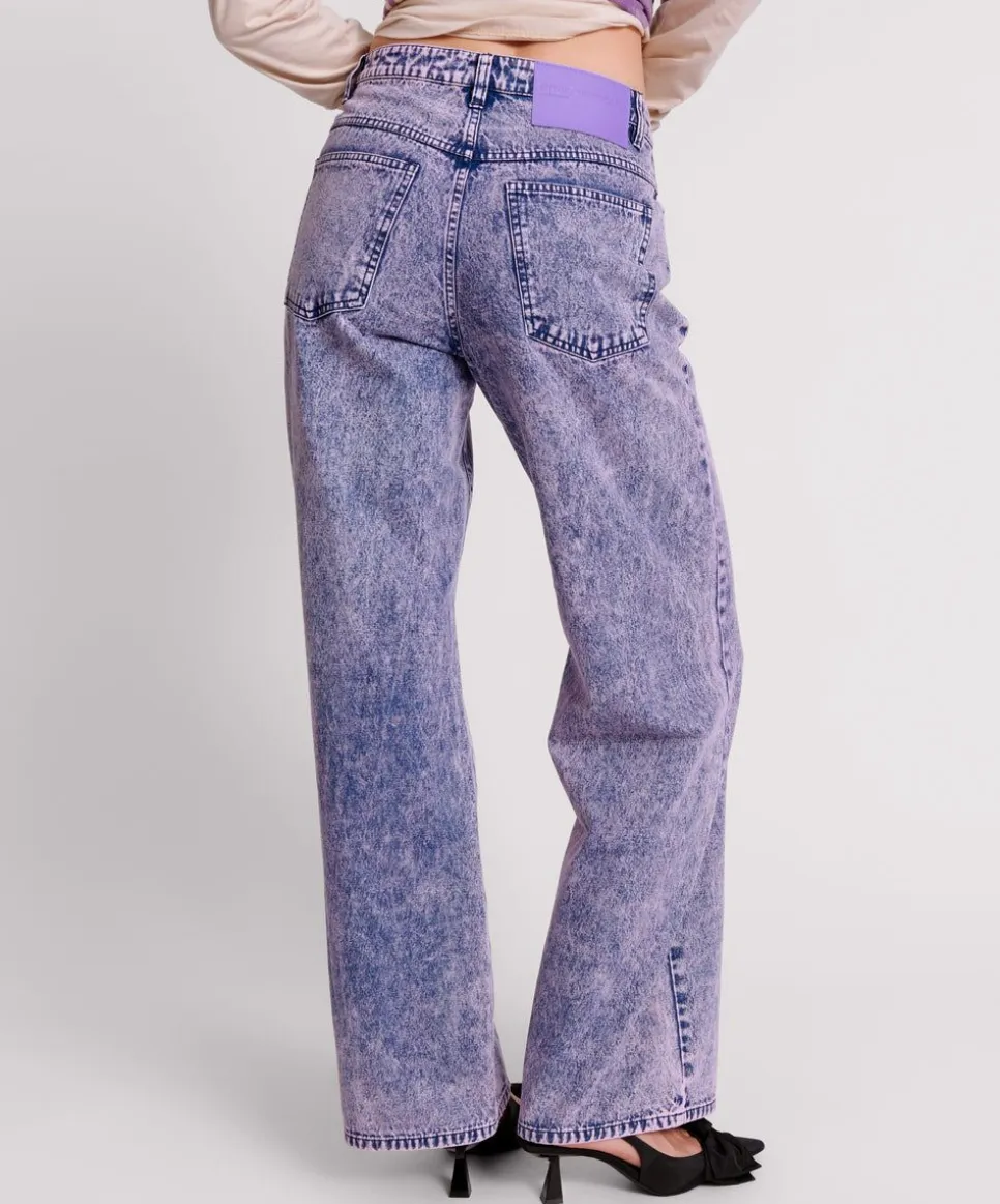 Denim Jeans|ONE TEASPOON Purple Rain Jackson Mid Waist Wide Leg Jeans