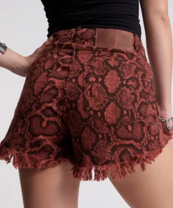 Denim Shorts|ONE TEASPOON Python Bonitas High Waist Denim Shorts