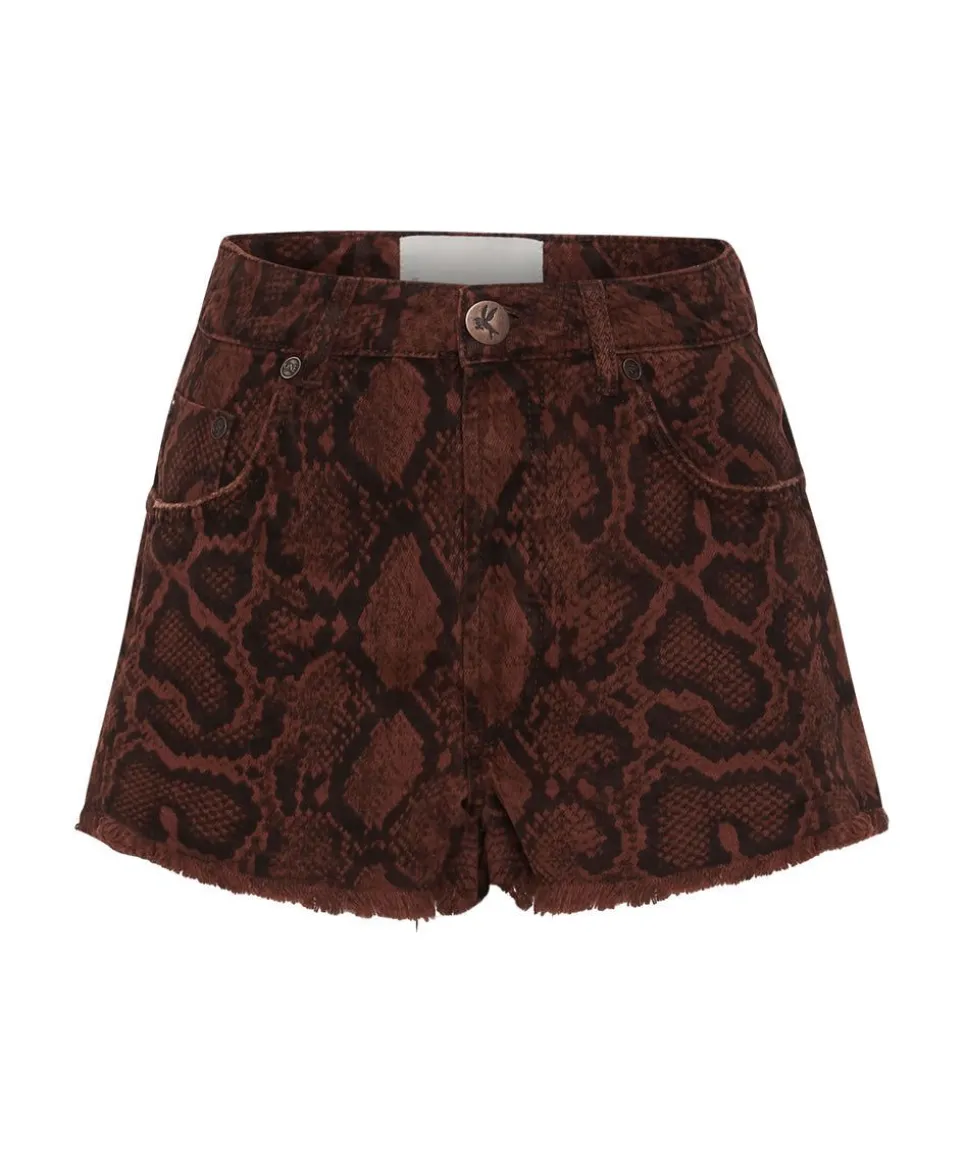 Denim Shorts|ONE TEASPOON Python Bonitas High Waist Denim Shorts