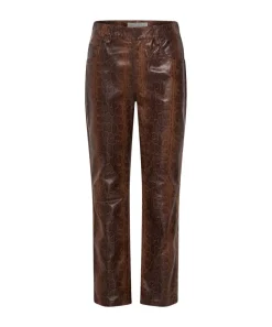 Bottoms|ONE TEASPOON Python Leather Trucker Pants