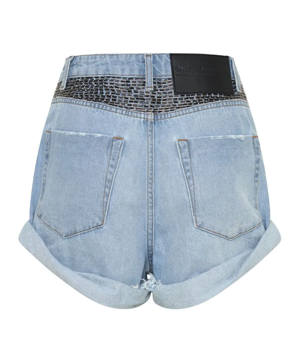 Denim Shorts|ONE TEASPOON Railed Sequin Bandits High Waist Denim Shorts