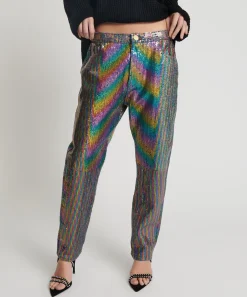 Denim Jeans|ONE TEASPOON Rainbow Sequin Bandits Relaxed Jeans
